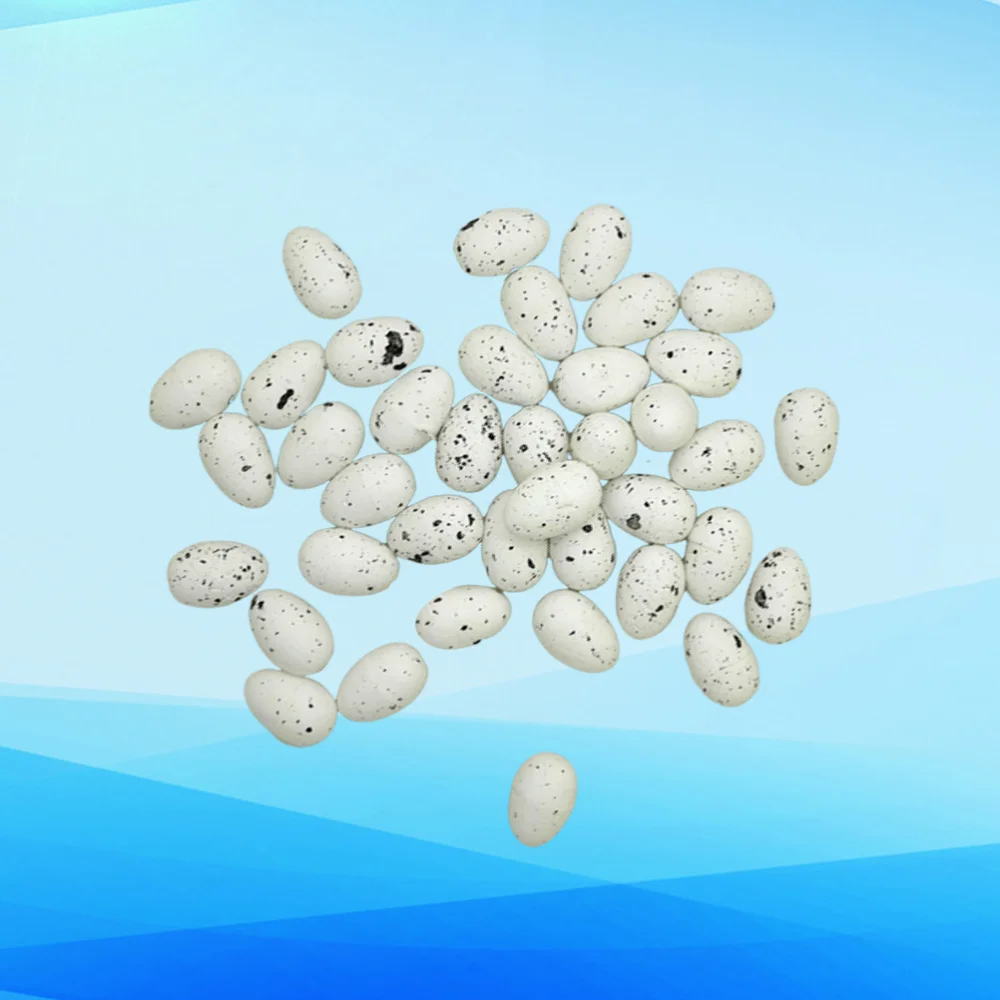 Huevos de Paloma falsa sólidos, Grafiti de manualidades de Paloma falsa, portamonedas creativas, decoración de palomas, color blanco, 100 Uds.