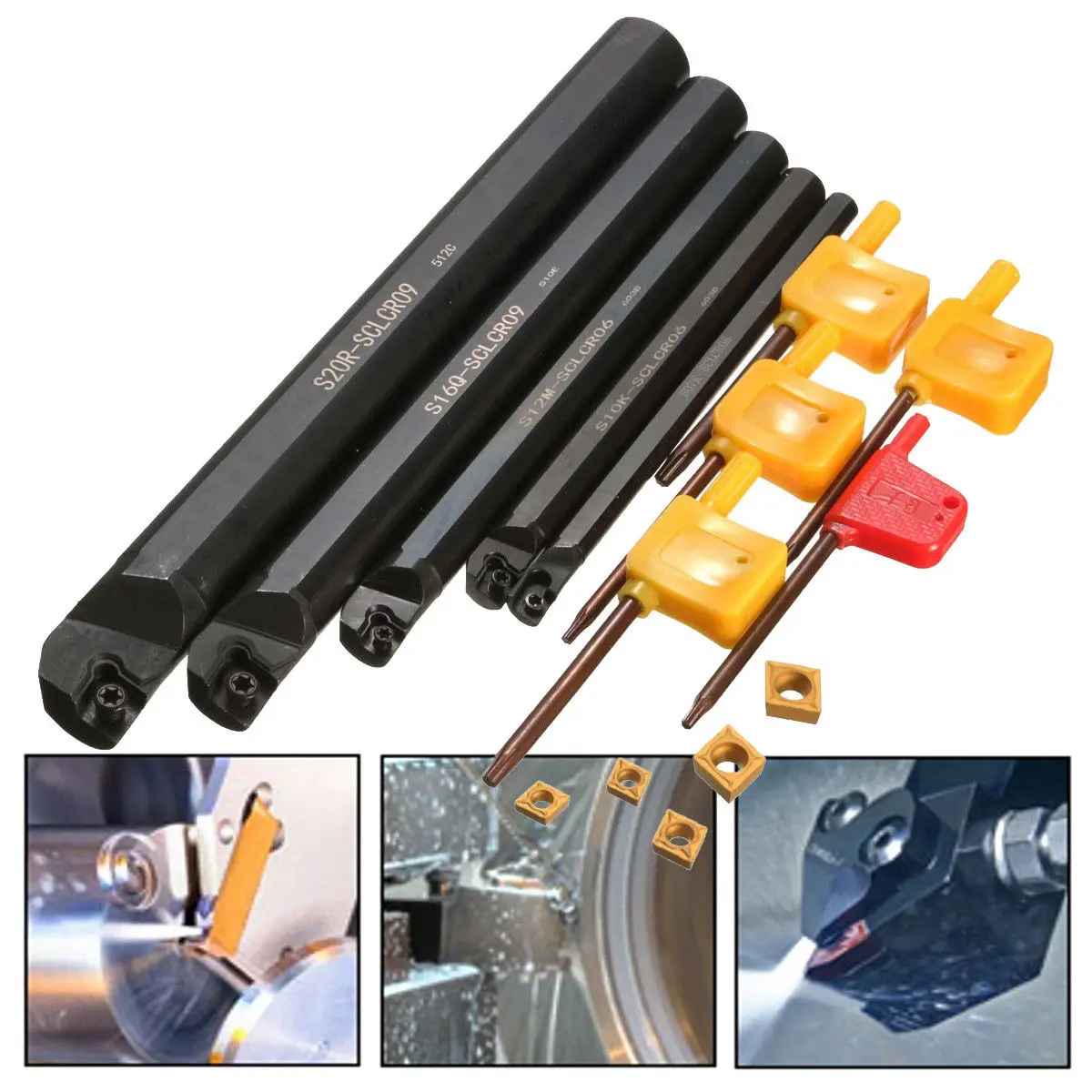 SCLCR09 расточные Бар S20R-SCLCR09 инструмент CCMT060204 держатель CCMT09T304 вставка токарный станок 95 ° Алмазная форма резки