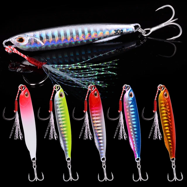 6 Pcs/lot Jigging Lure Set Fishing Lures Metal Spinner Spoon Jig