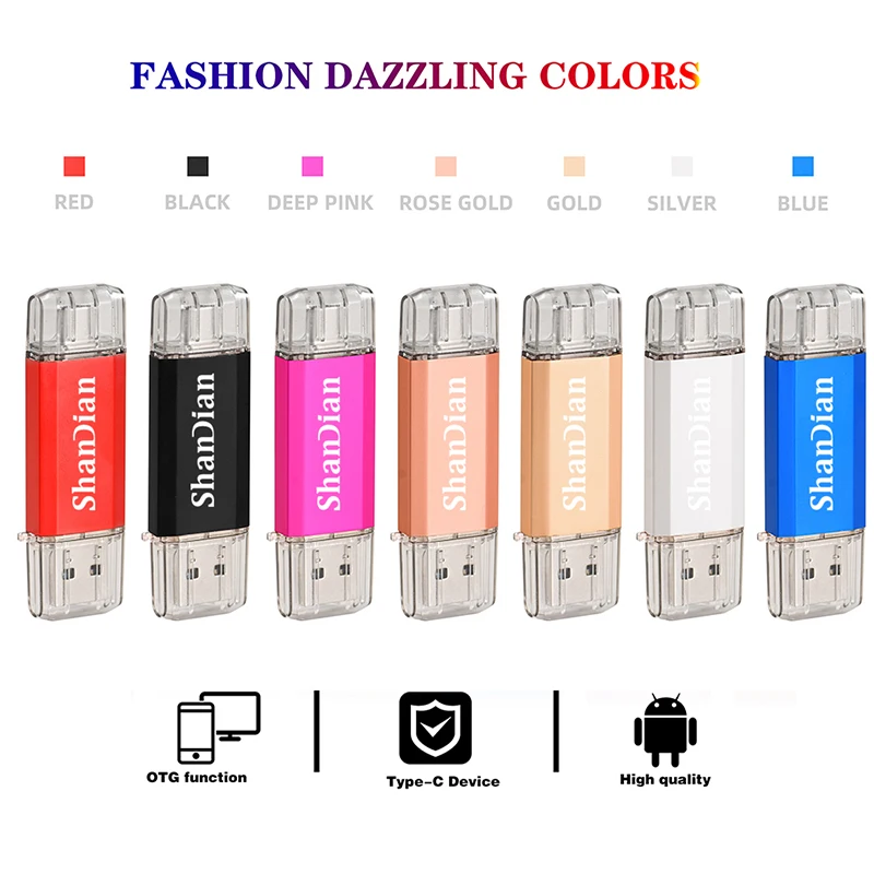 Флеш накопитель SHANDIAN OTG USB Type C 512 ГБ 256 128 Гб 64 32 16 флешка 3 0 Флешка для устройства C|USB