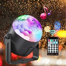 Lumières de projecteur colorées rvb UV son DJ, lumière Disco de fête, effet d'éclairage de scène, commande vocale, projecteur Laser USB, lampe stroboscopique 