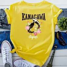 Special Offers T Shirts Japanese Auspicious Fish Peony Printing Woman T Shirts Gothic Crewneck Short Sleeve Kawaii Vintage T-Shirts For Women Special Offers T Shirts Japanese Auspicious Fish Peony Printing Woman T Shirts Gothic Crewneck Short Sleeve Kawaii Vintage T-Shirts For Women