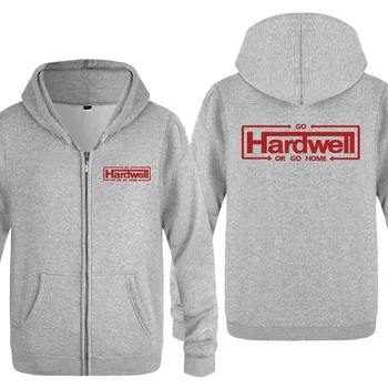 

HARDWELL DJ Hip Hop Music Hoodies Men 2018 Men's Fleece Zipper Cardigans Hooded Sweatshirts