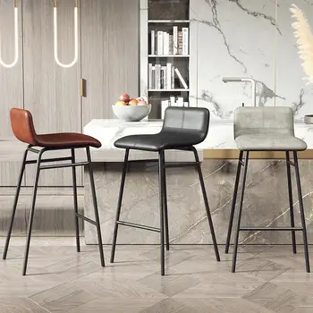

Nordic Iron Bar Chair Modern Simple High Stool Light Luxury Coffee Bar Chair High Chair