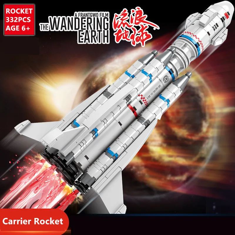 

332Pcs Carrier Launch Vehicle Astronaut Space Wandering Earth Model LegoINGLs Technic Rocket Building Blocks Sets Assembly Toys