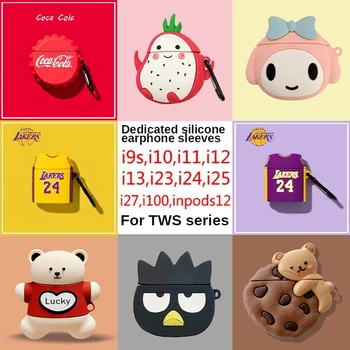 

Bluetooth Earphone Case for Inpods 12 I12 I11 I9s I10 Tws Protective Cover for Inpods I12 Box Key Ring Cute Cartoon Silicone