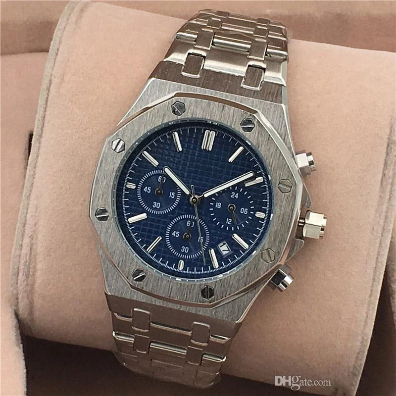 

All Subdials Work Men's Lxuxury Brand Mens Chronograph Quartz Stopwatch SS Designer Watch Men Watches aaa Wristwatches