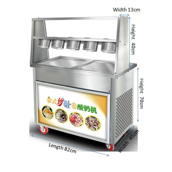 

2020 Best selling stainless steel Fried Ice Cream Machine Yogurt Ice Cream Roll Machine Free Shipping 1800W