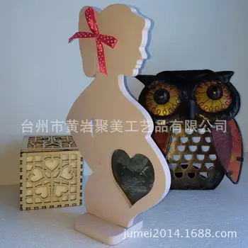 

50pcs Wooden Photo Picture Frame Pregnant Women Baby Ultrasonic Photography Mom Home Room Decor Hand & Footprint Makers