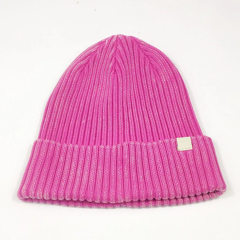 Winter Knitted Women Hat Cotton Beanie 