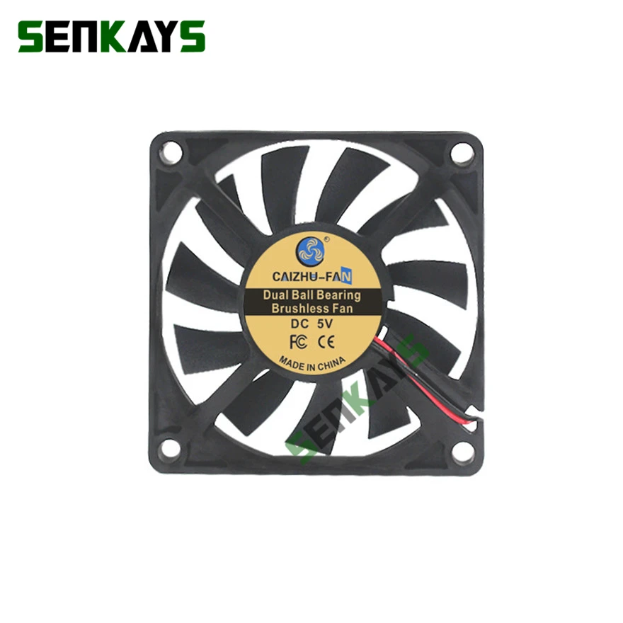 Dupla Ventilador de Refrigeração de Rolamento de Esferas Ventilador de Refrigeração Laptop Cpu Usb Ultra-fino 2pi 70 mm 70x70x10 mm dc 5v 12v 24v