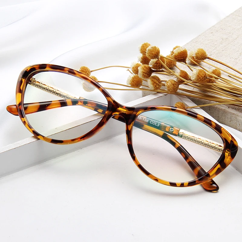 New Designer Woman Flower Optical Glasses Frame Vintage Floral Cat Eye Frame Clear lens Eyewear Black Red Eye Glasses