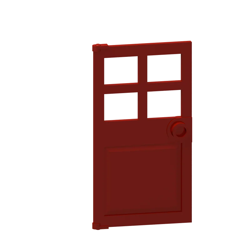 Дверь 1x4x6 с 4 панелями и ручкой-шпилькой MOC DIY аксессуары для строительных блоков