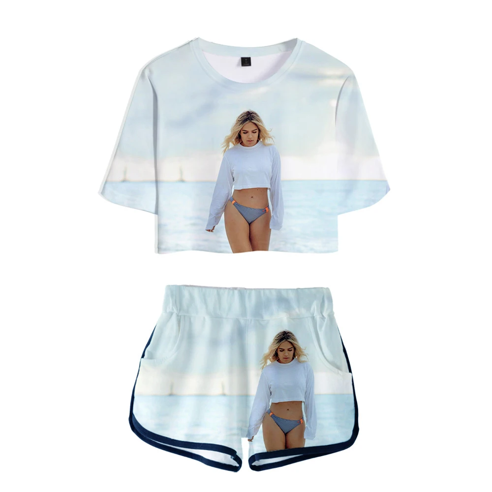 2020 Karol G  3D Printed Women Two Piece Set Fashion Summer Short Sleeve Top+Shorts Fashion Streetwear Clothes lingerie set