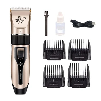 

Dog Hair Trimmer Kit Quiet Pet Animal Shaver Clipper with Ceramic Blade USB