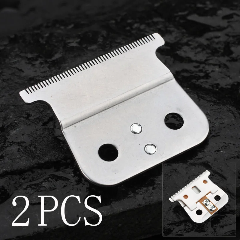 Silver 2pcs WMARK машинка для стрижки волос лезвие для Andis GTO машинка для стрижки хорошая резкость T-outliner набор лезвий керамическое подвижное лезвие - Цвет: Silver 2pcs