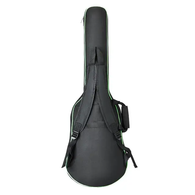 Oxford Fabric Electric Guitar Case Colorful Edge Gig Bag Double Straps Pad 8mm Cotton Thickening Soft Cover Green
