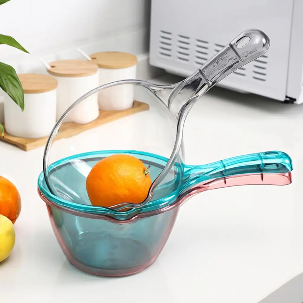 Clear Water Spoon Thickened Anti-skid Long Handle Household Water Scoop Durable Minimalistic Bath Cup Kitchen Gadgets