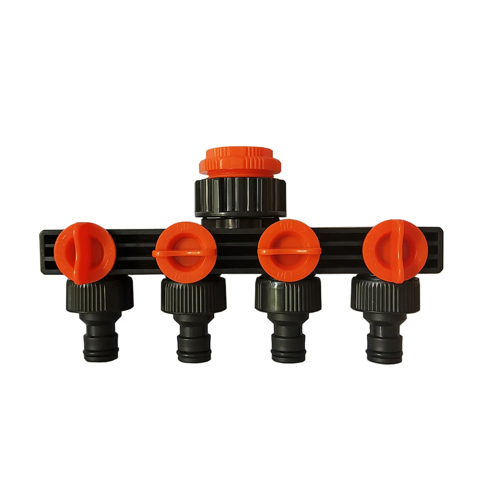 

4 Way Water Tap Connectors Quick Thread Adaptor Garden Hose Pipe Splitter Drip Irrigation Plant Garden Tools