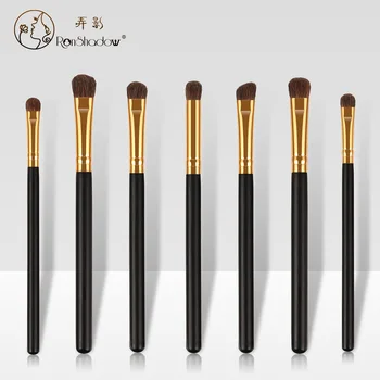 

Single Bottle 3 4 7 Pony Hair Eyeshadow Brush Makeup Brush Black and Golden Wooden Handle Horse Hair Makeup Tool