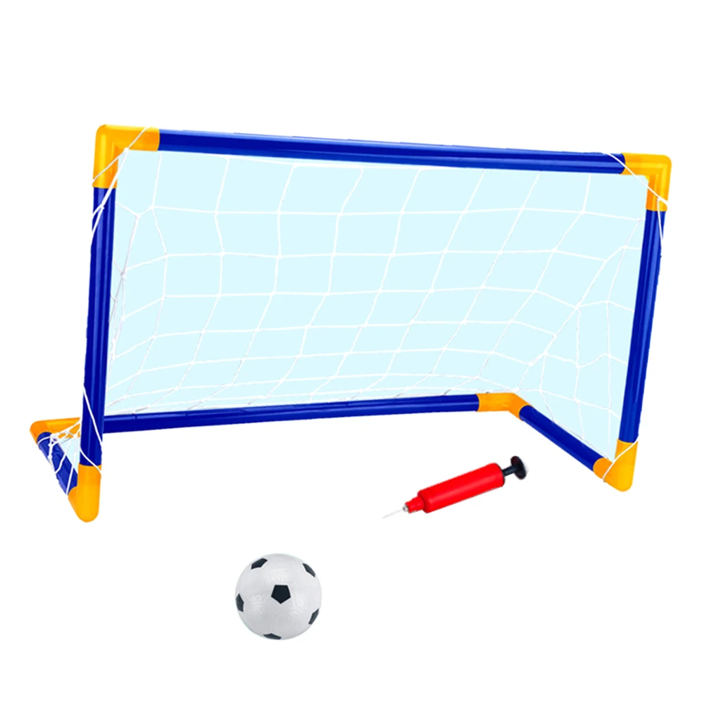 90cm Portable Soccer Goal Set, Football Gate & Football with Pump, Kids Outdoor Play Toy Gift