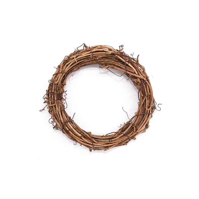 10cm-3pcs 8/10/12/15/20/25/30 см рождественские часы Natural, круглые и в форме сердца из ротанга самодельный венок гирлянды для дома свадьба двери настенный Декор повесить подвесной - Цвет: 10cm-3pcs