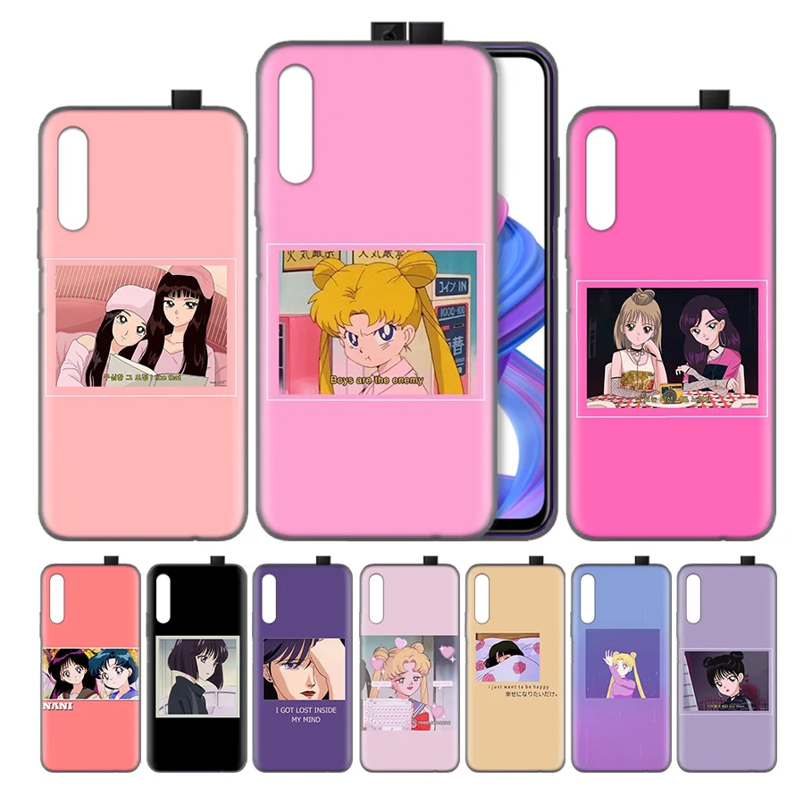 

Silicone Case Cover for Huawei Honor 8X 8C 8A 8S 9X 10 20 20i V20 Play Y5 Y7 Y9 Lite Pro Prime 2019 Nova 4e Japanese Anime Aest