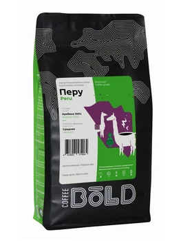 

Coffee bold "Peru", in beans, 500 gr