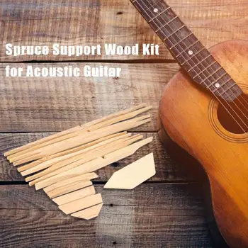

17pcs/set Hot Sale Guitar Brace Wood Smooth Surface 41 inch DIY Acoustic Guitar Spruce Brace Wood Luthier Guitar Accessory