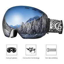 Лыжные очки противотуманные очки для лыжного спорта очки для сноубординга для снега УФ Защита лыжный снегоход зимние спортивные мужские