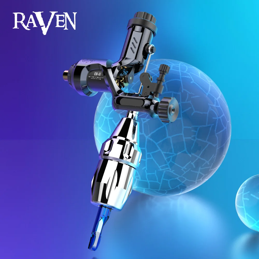 Профессиональная Регулируемая роторная татуитатуировочная машина Raven II татуировочные пистолеты сплав тела Мощный мотор татуировщик принадлежности для художника