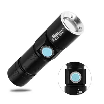 

Hot 10PC 2000LM Q5 LED Tactical Rechargeable USB Flashlight Torch Zoom lot LN