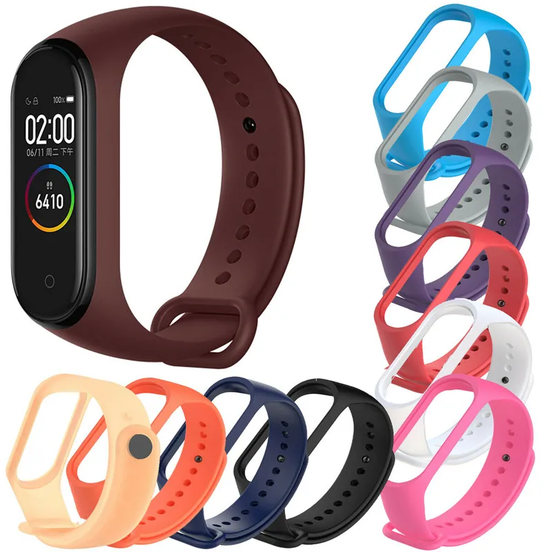 

For Xiaomi Mi 3/4 Replacement TPU Silicone Wrist Band Bracelet Smart Watch Band Strap