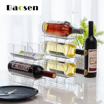 

Baosen Creative European-Style Stackable Wine Rack Home Plastic Display Wine Racks Bar Tools