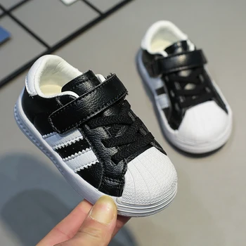 

Kids Shoes Boys Casual Sneakers Girls 2020 Spring High Quality Child Sports Shoes Baby Pu Leather White Shoes Children Sneakers