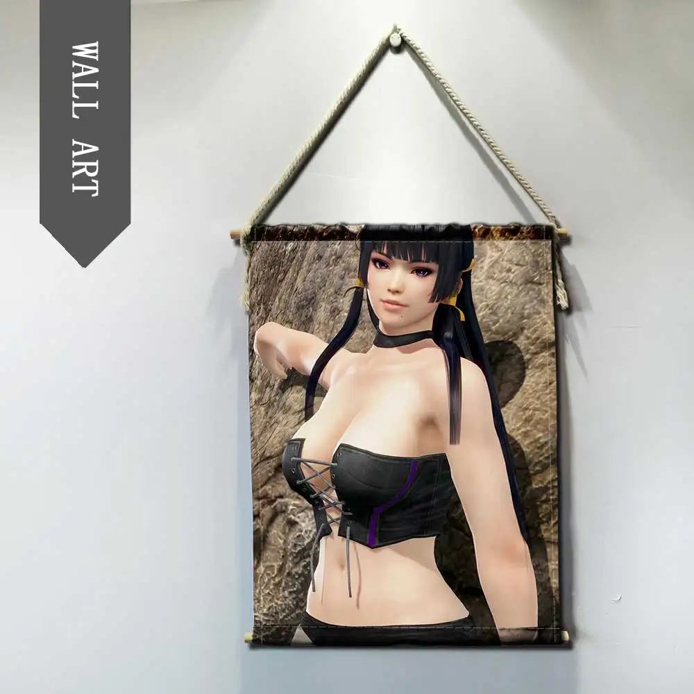 DEAD OR ALIVE XTREME DOAX декоративная краска для стен искусство красоты плакат современной плотной древесины хлопковая нить подвесной вал прокрутки краски