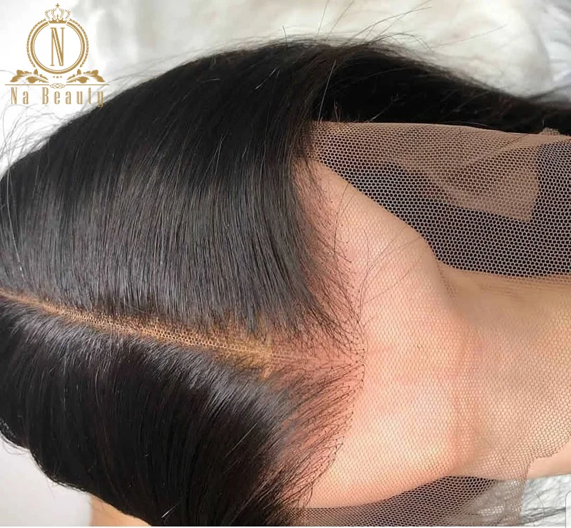 perruque de cheveux humains en dentelle de faux cuir chevelu pour femmes noires 2