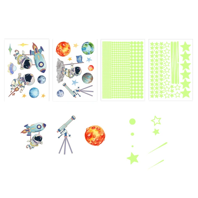 1 set Luminous 3D Star Moon Dot Wall Stickers Glow in the Dark Kids Room Bedroom Ceiling Stars Shine in the Dark dropshipping 2