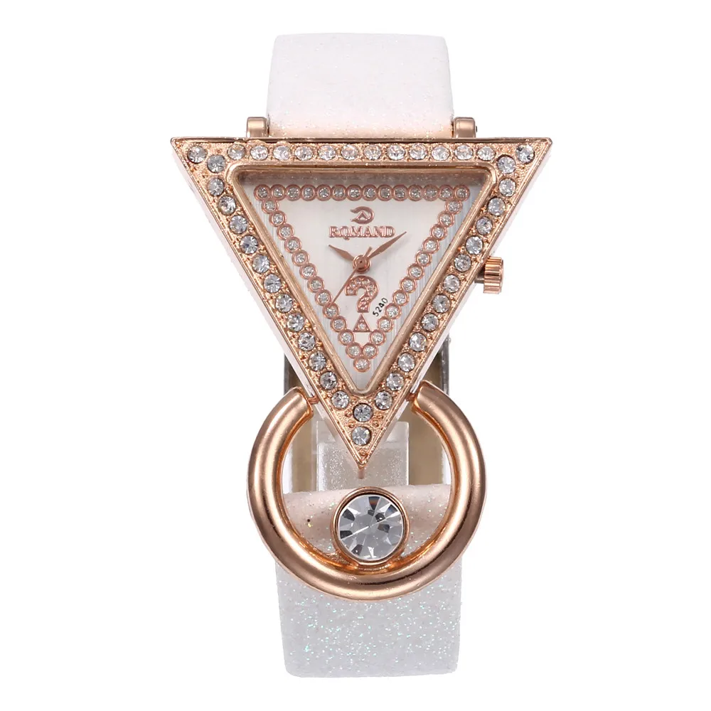 Women watch particular Triangular dial Watch Woman Small Exquisite classic Quartz watch Rhinestone diamond Bracelet watch YE1 - Цвет: A