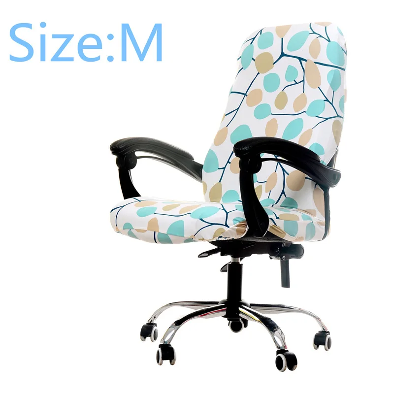 Эластичный стул, чехол для офисного сиденья, чехол для компьютерного стула, съемный чехол для кресла, чехол для вращающегося кресла - Цвет: yeye size M