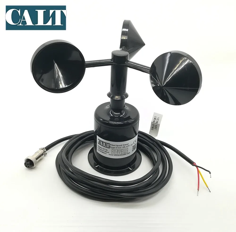 

3 Cup Wind Speed Anemometer 12 24 V dc Wind Sensor RS485 4-20mA 0-5V Transmitter Weather Station