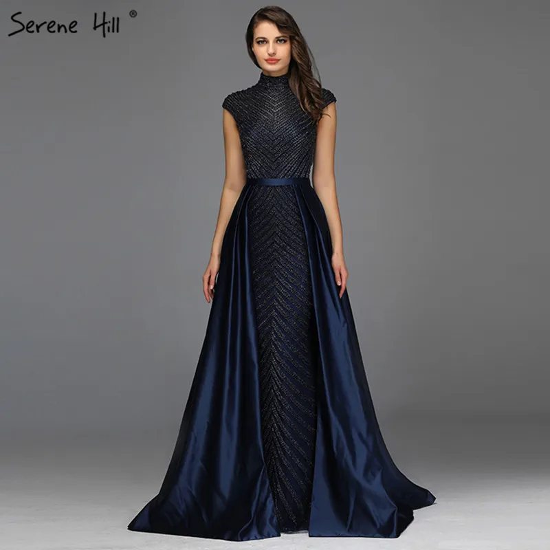 

Latest Design Red High Neck Prom Dresses 2019 Dubai Sleeveless Beading Luxury Evening Gowns Serene Hill DLA60866