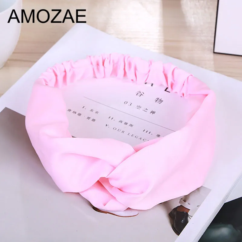 

Fashion Women Multicolored Headband Cross Turban Elastic Hairband Head Wrap Girls Hair Accessories Hair bands for Women Bandanas