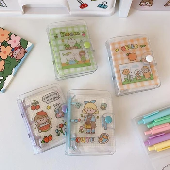 

1 Pcs Cartoon Oxygen Girls Spiral Transparent Notebooks Daily Weekly Planner Grid Paper Time Organizer School Korean Stationery