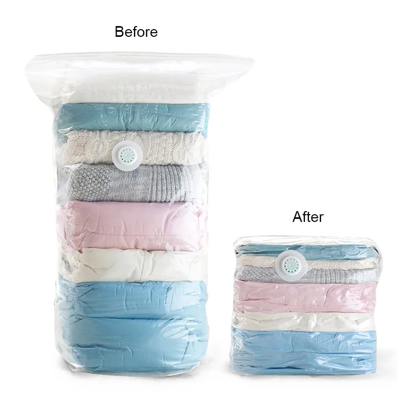 

Vacuum Storage Bags No Pump Needed For Clothes Blankets Comforters Sweaters Pillows Home Compression Seal Bags Space Saver Bags
