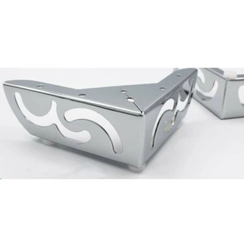 

4X Chrome Metal Feet Chrome Furniture Legs For Sofa/Bed/Chair/Cabinet 5.5-10CM