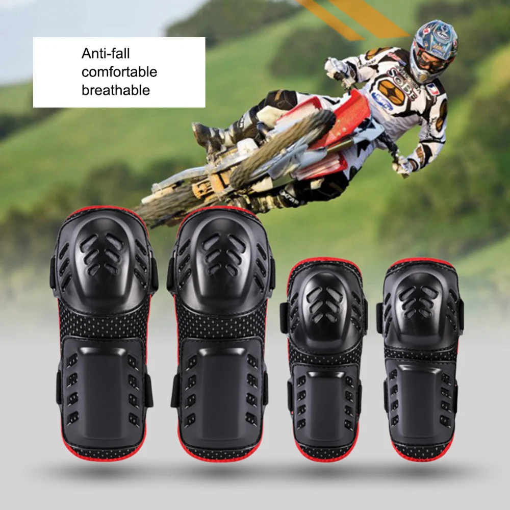 4pcs Kneepad Elbows Pads Motorcycle Racing Knee Protector Ski Snowboard Skate Motocross Elbows Protection Sports Protective Gear