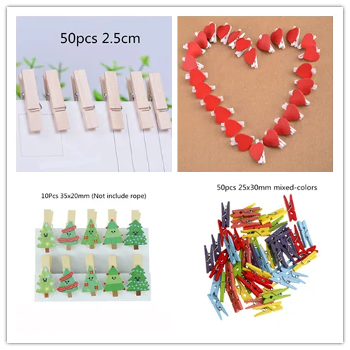 

christmas tree Mini Heart Craft Postcard Clips wedding Decoration Wooden Clothes Photo Paper Peg Pin 1pc 50pcs 10pcs 20pcs
