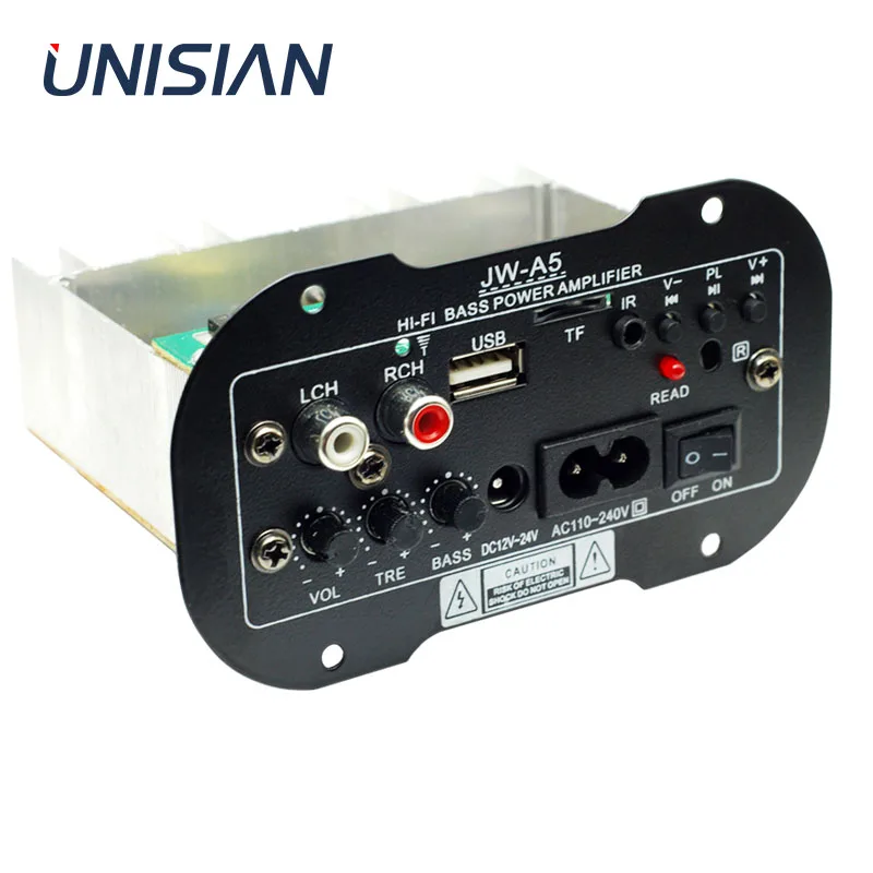 UNISIAN Bluetooth автомобильный аудио усилитель 30 Вт usb диск кардридер сабвуфер твитер