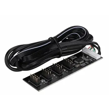 

9Pin Usb Header 1 To 2/4 Card Board Desktop 9-Pin Usb Hub Usb2.0 9Pin Male Adapter 30 Cm Usb 9Pin Cable + Sata Power Cable New